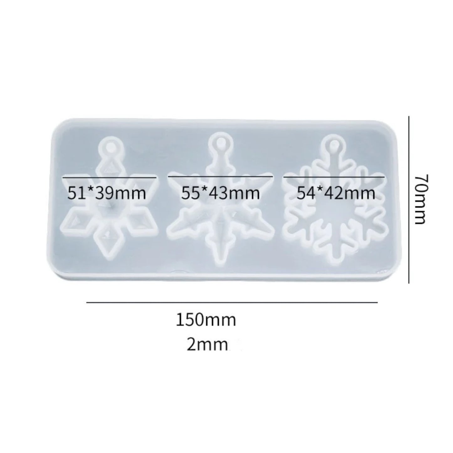 Snow Flakes Christmas Mould