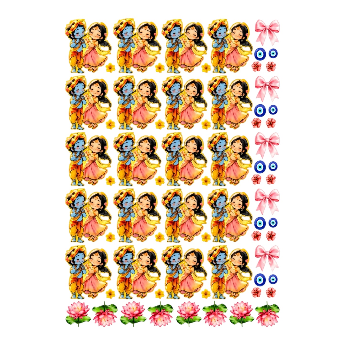 Radha Krishna UV DTF Sticker (UV077)