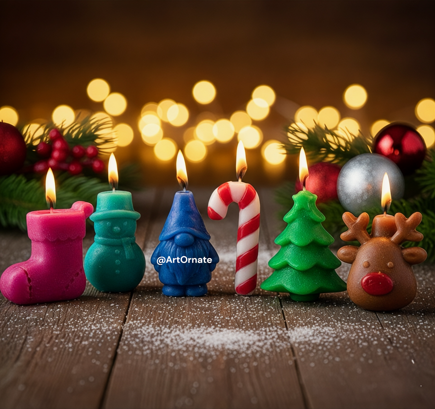 High-quality silicone mould for Christmas candles – buy online at ArtOrnate.com