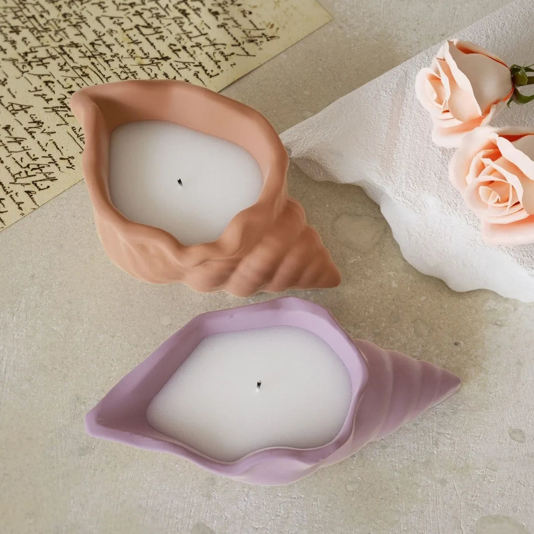 Spiral shankh silicone mould for epoxy resin, concrete art, jesmonite and decorative candle mould India Bangalore Hyderabad resin artists