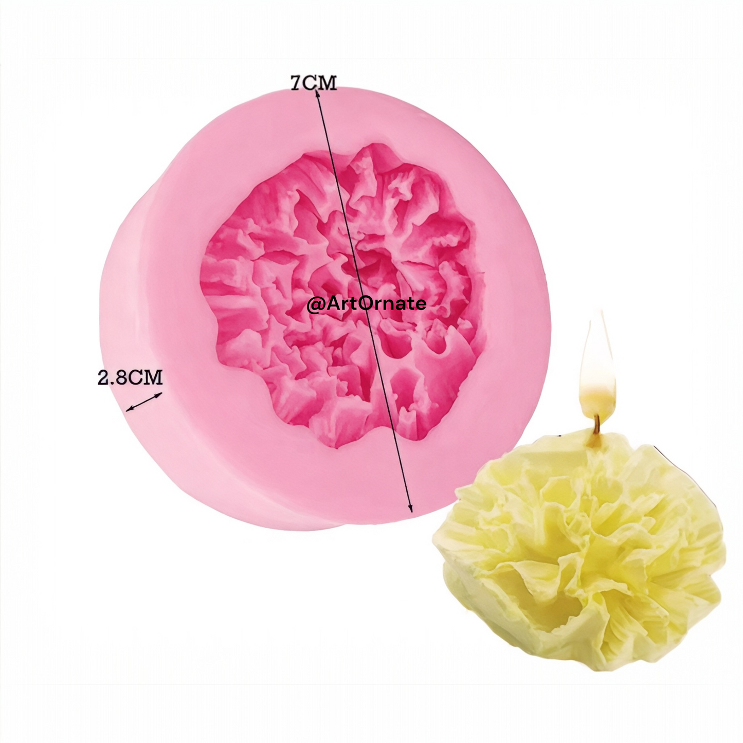 Carnation Flower Silicone Mould (HBR 38-43)