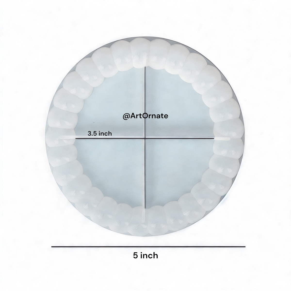 5 inch Round Bubble Trinket Tray Silicone Mould