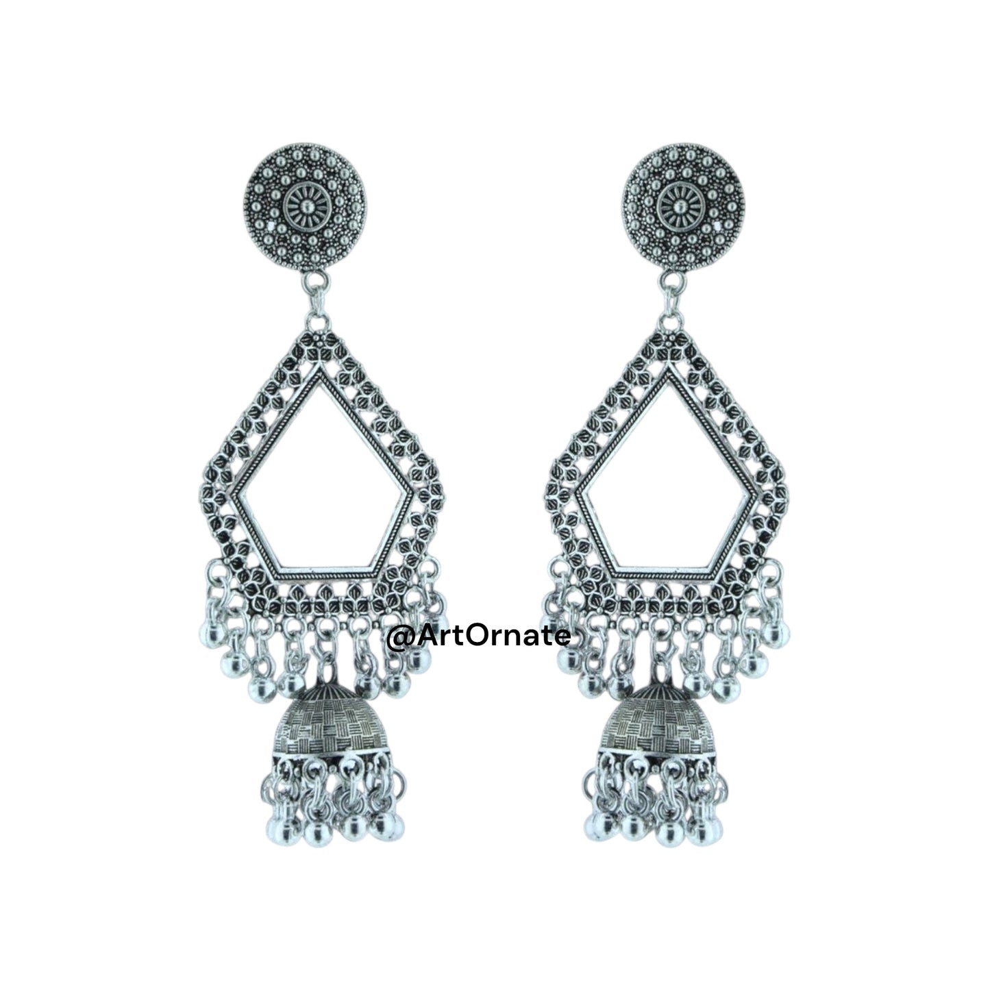 Resin jewelry making Jhumka base — handcrafted resin earring bezel by ArtOrnate India