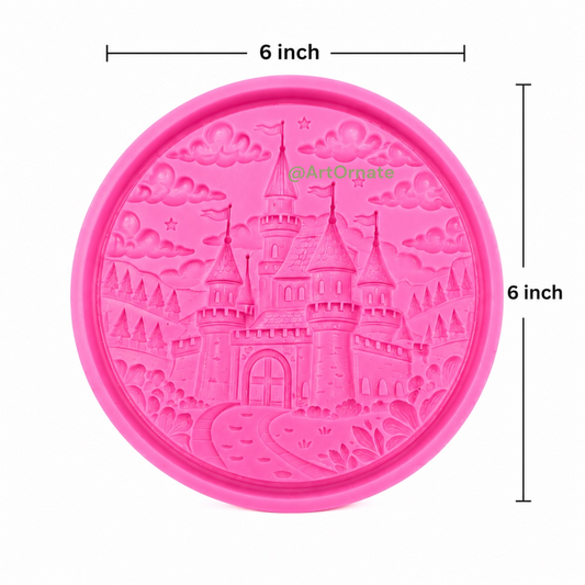 Castle Round Frame Silicone Mould
