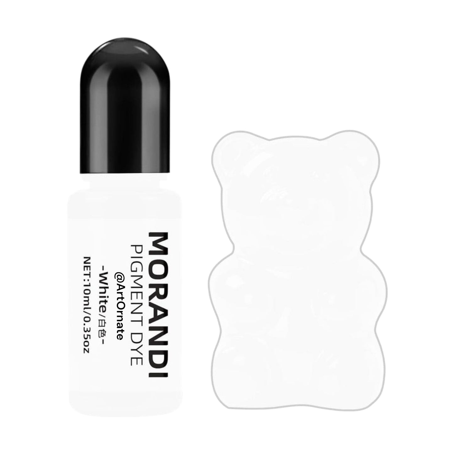 Morandi white opaque resin pigment dye for epoxy and UV resin, perfect for resin jewellery, coasters, trays, keychains, and DIY resin art projects in India