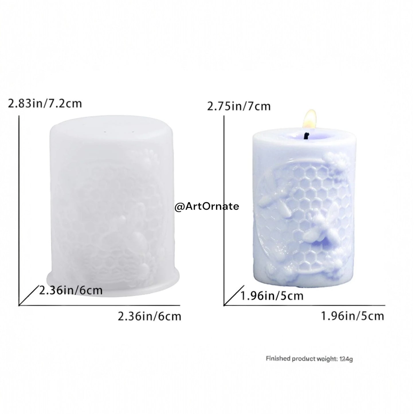 Honeycomb Candle Silicone Mould (SM1147)