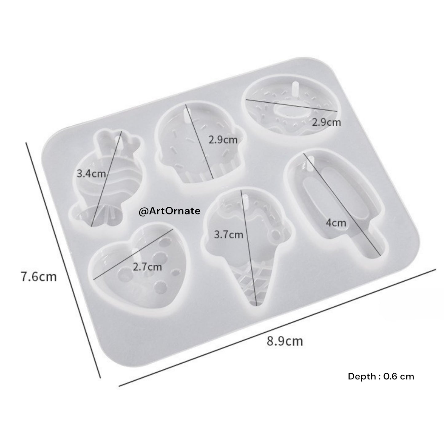 Candy Keychain / Pendant Silicone Mould