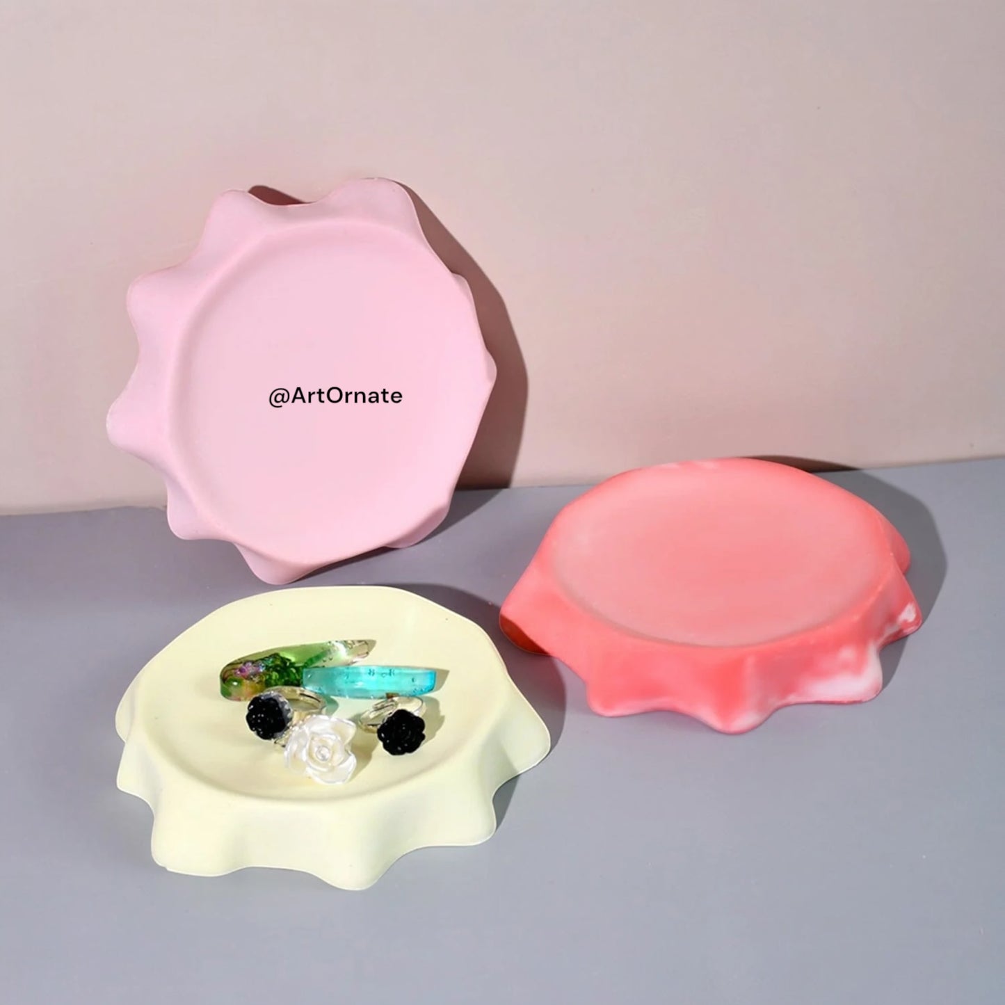 Round Irregular Tray Silicone Mould (SM1049)