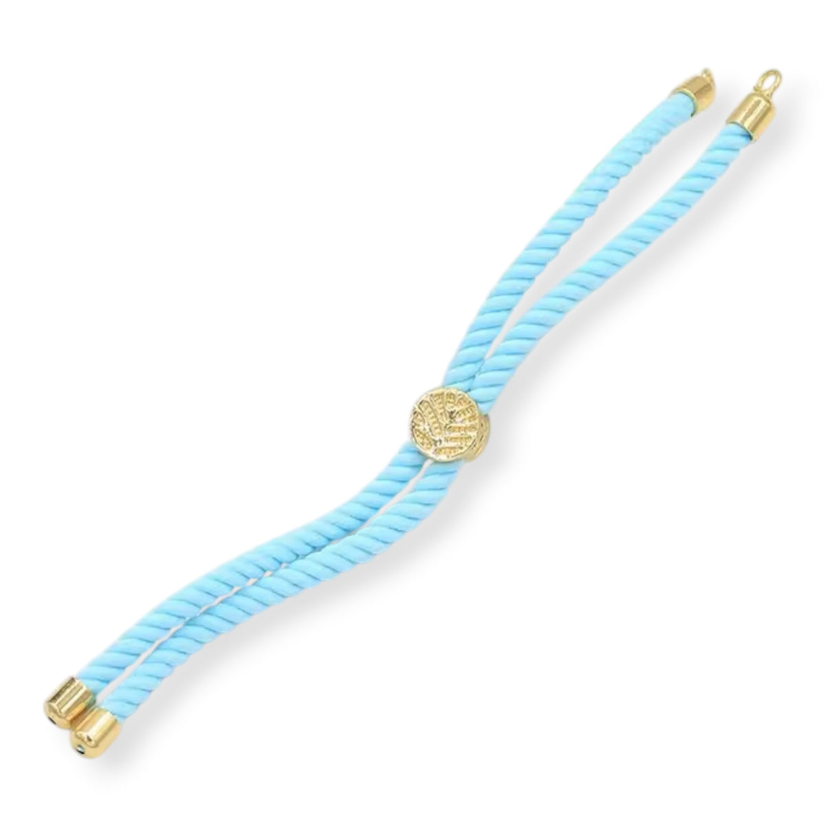 Minimalist square resin bezel on a sleek black nylon thread chain for contemporary DIY Rakhi designs.