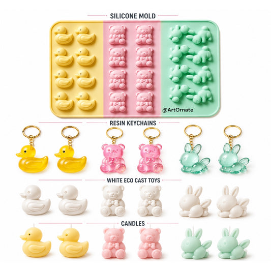 Bunny Teddy Duck Animal Mould (ACM032)