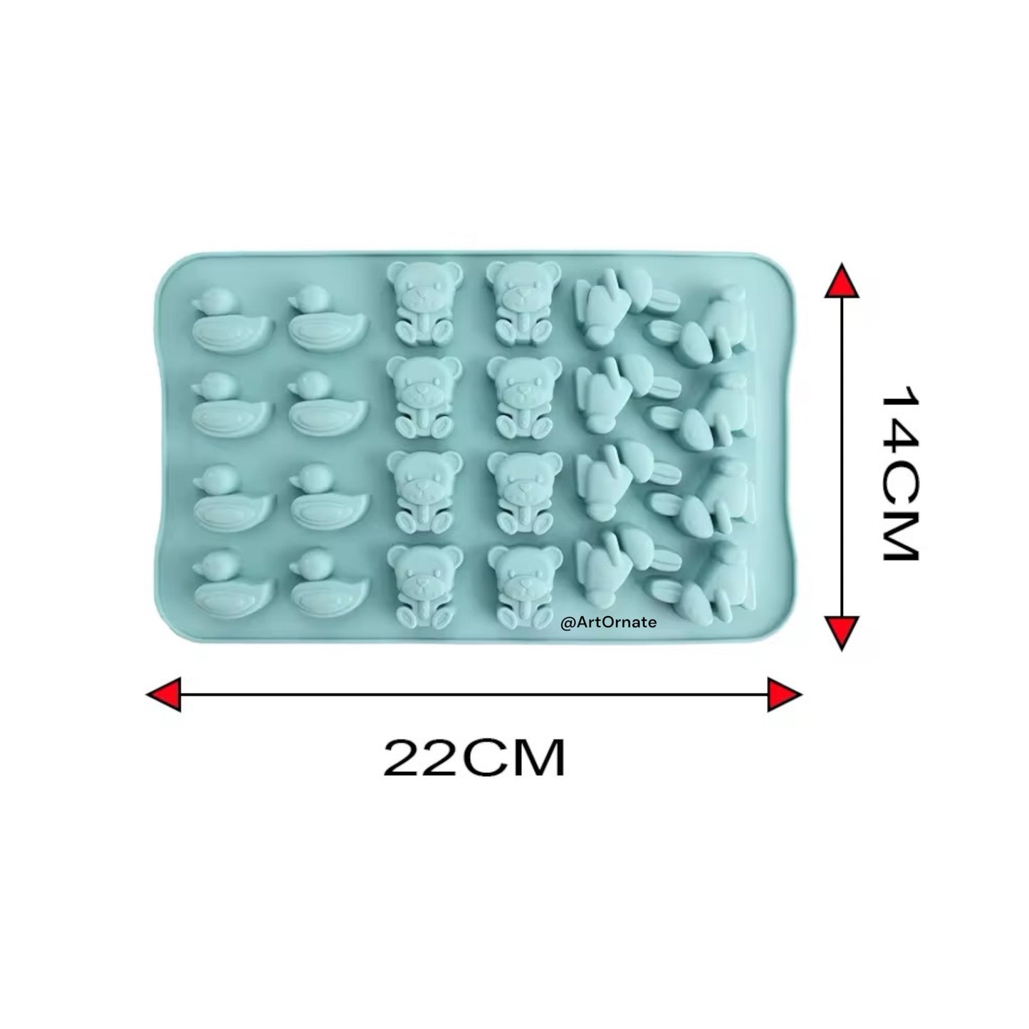 Bunny Teddy Duck Animal Mould (ACM032)