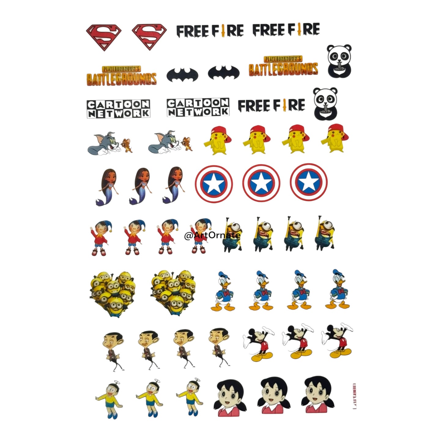 Cartoon Character Colour Insert Sheet (CIS17)