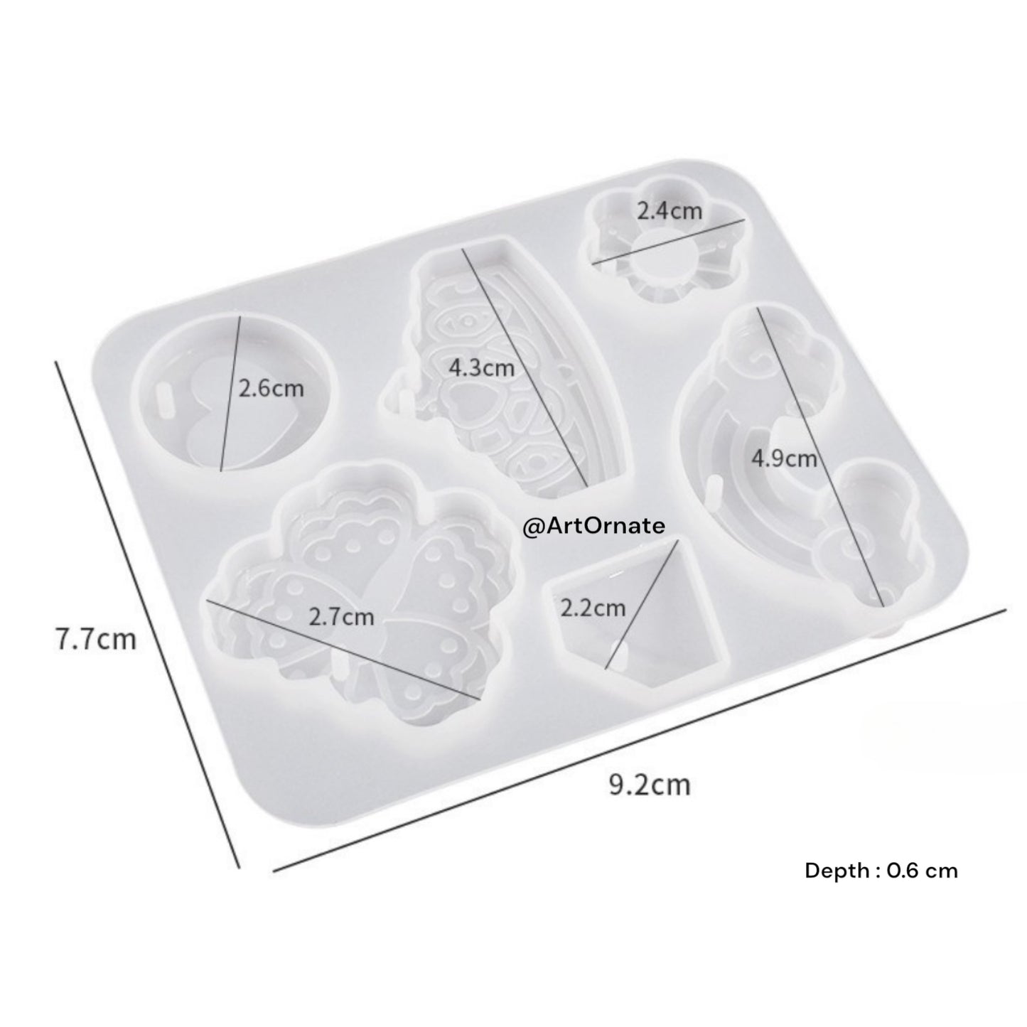 Rainbow Keychain / Pendant Silicone Mould