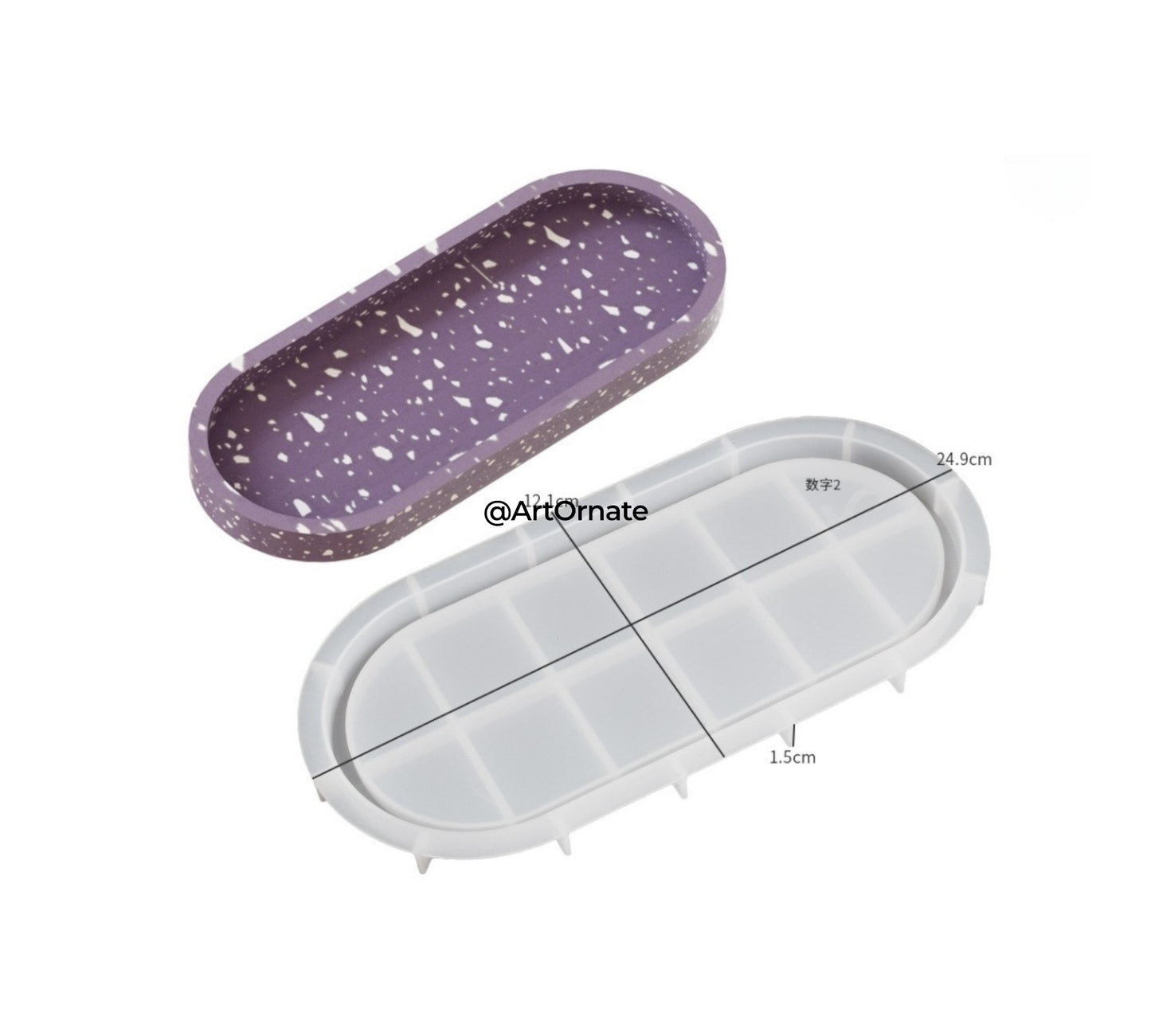 Capsule Trinket Tray Silicone Mould - 9.8 inch