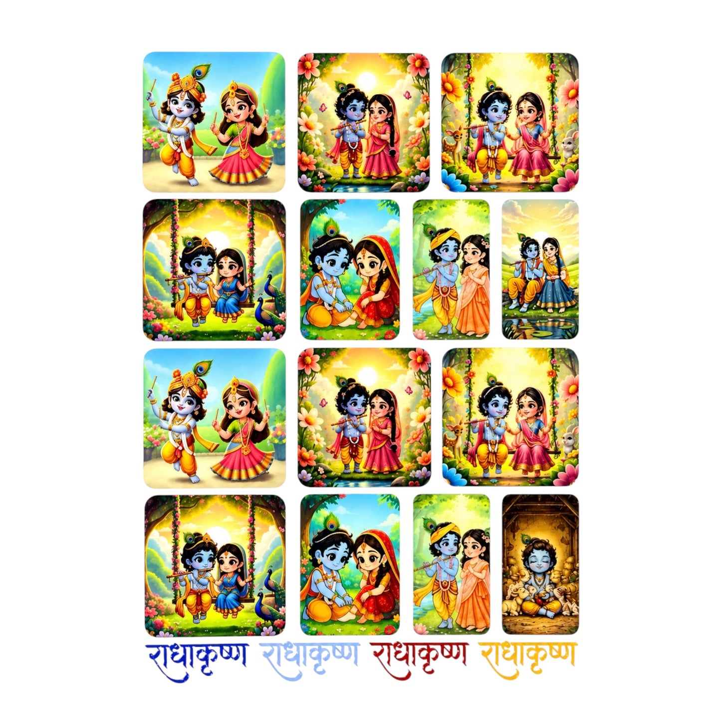 Radha Krishna UV DTF Sticker (UV088)