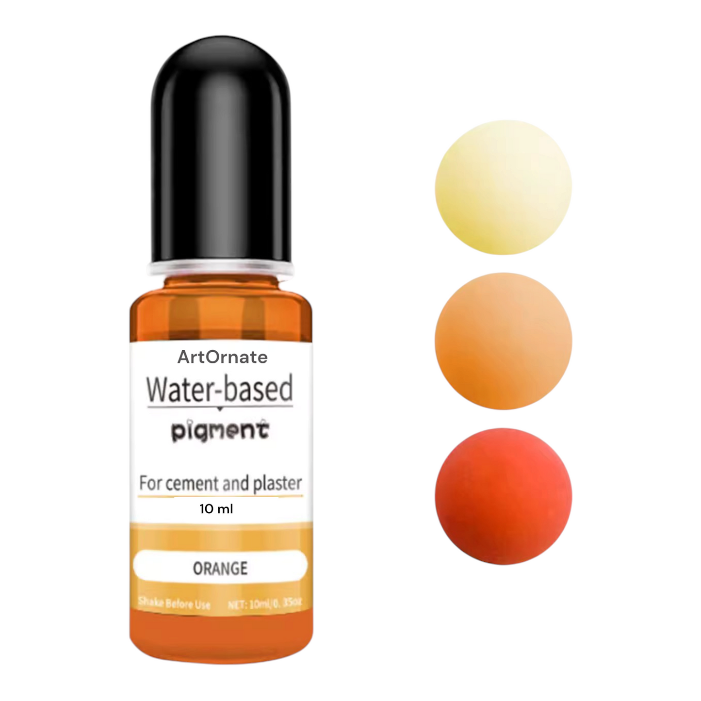 Orange pigment for eco cast resin powder, Jesmonite and concrete art material, bright vibrant orange shade for terrazzo, trays and modern home décor casting in India