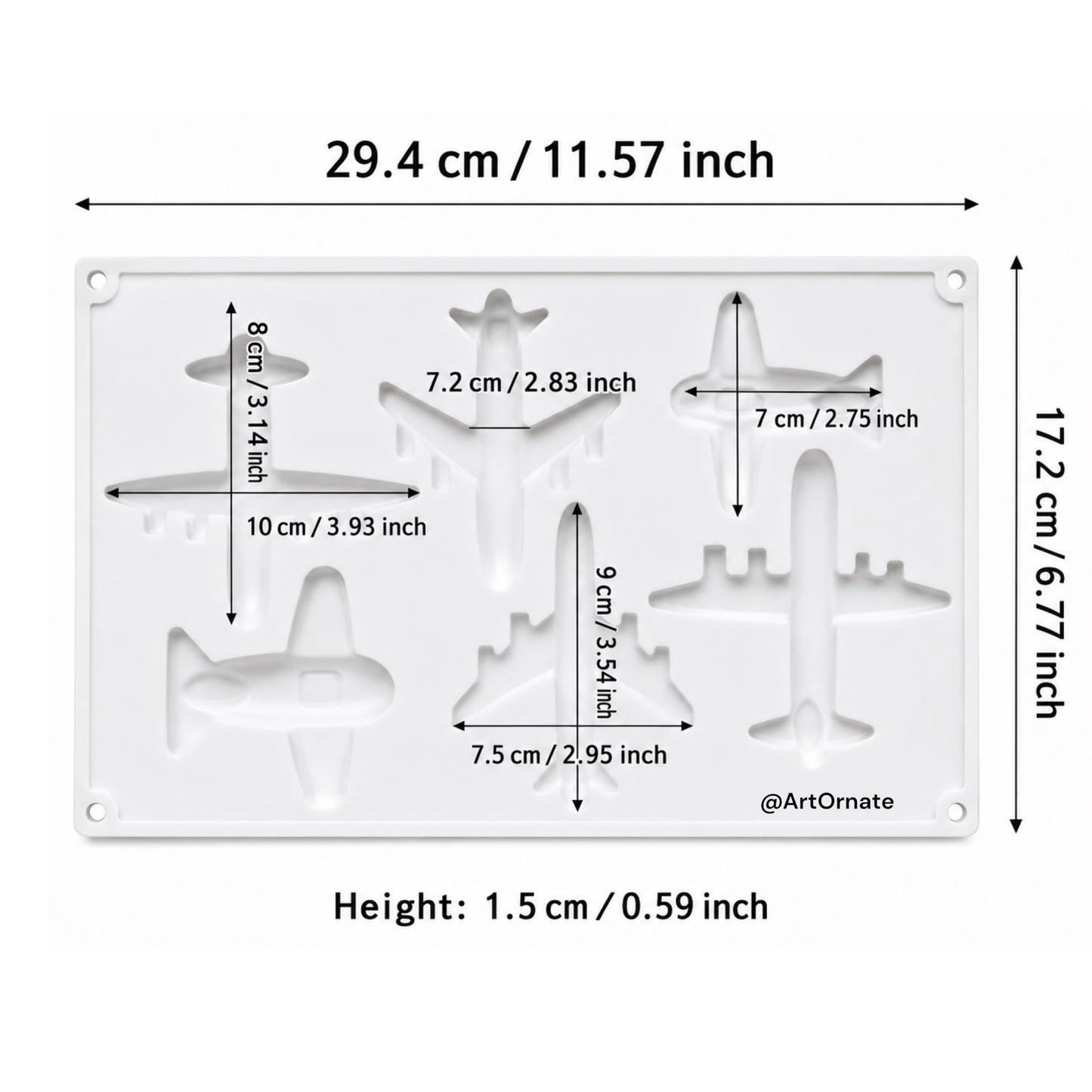 Aeroplane Silicone Mould