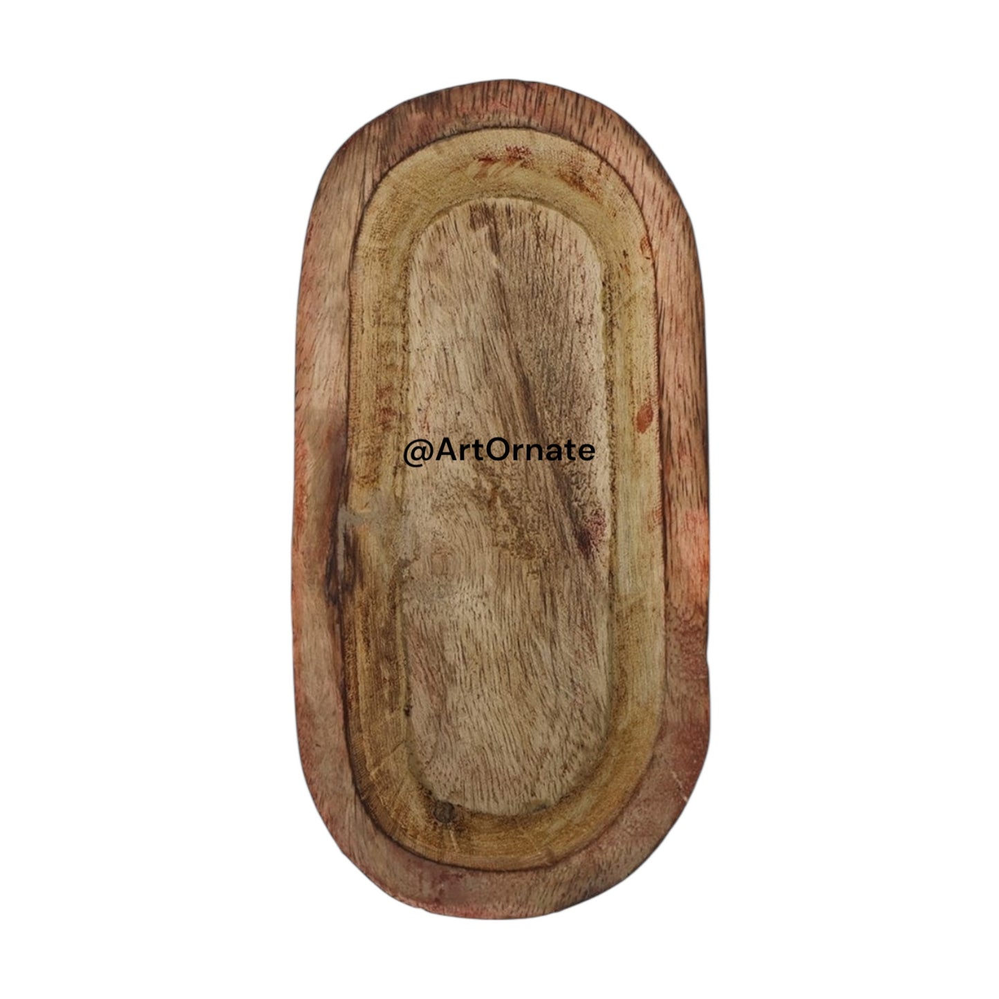 Natural Wooden Candle Bowl- Oval Boat – Handmade Rustic Bowl for Pearl sand, Soy, Beeswax & Paraffin Candle Making