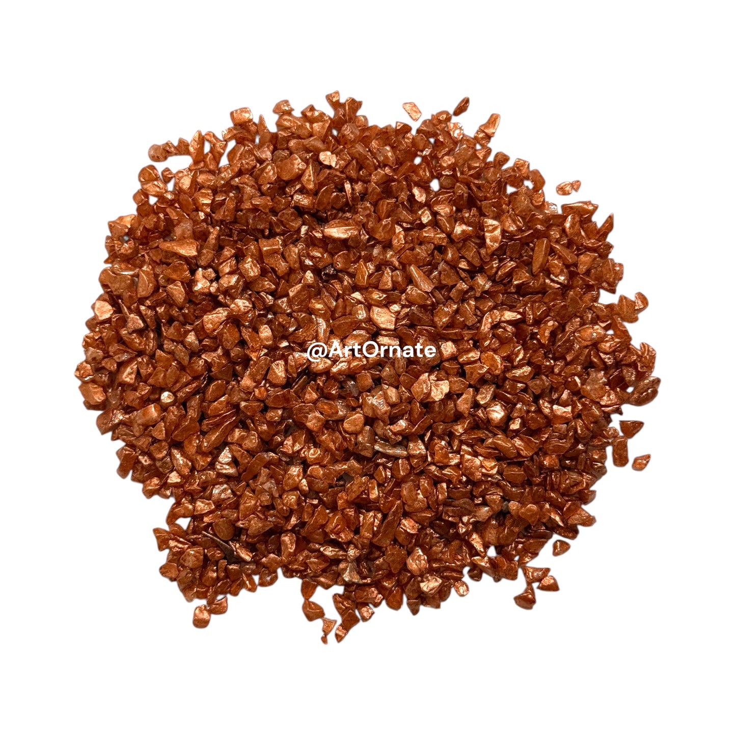 Metallic Copper pearl stones for luxury resin art finishes and candle decoration raw materials.