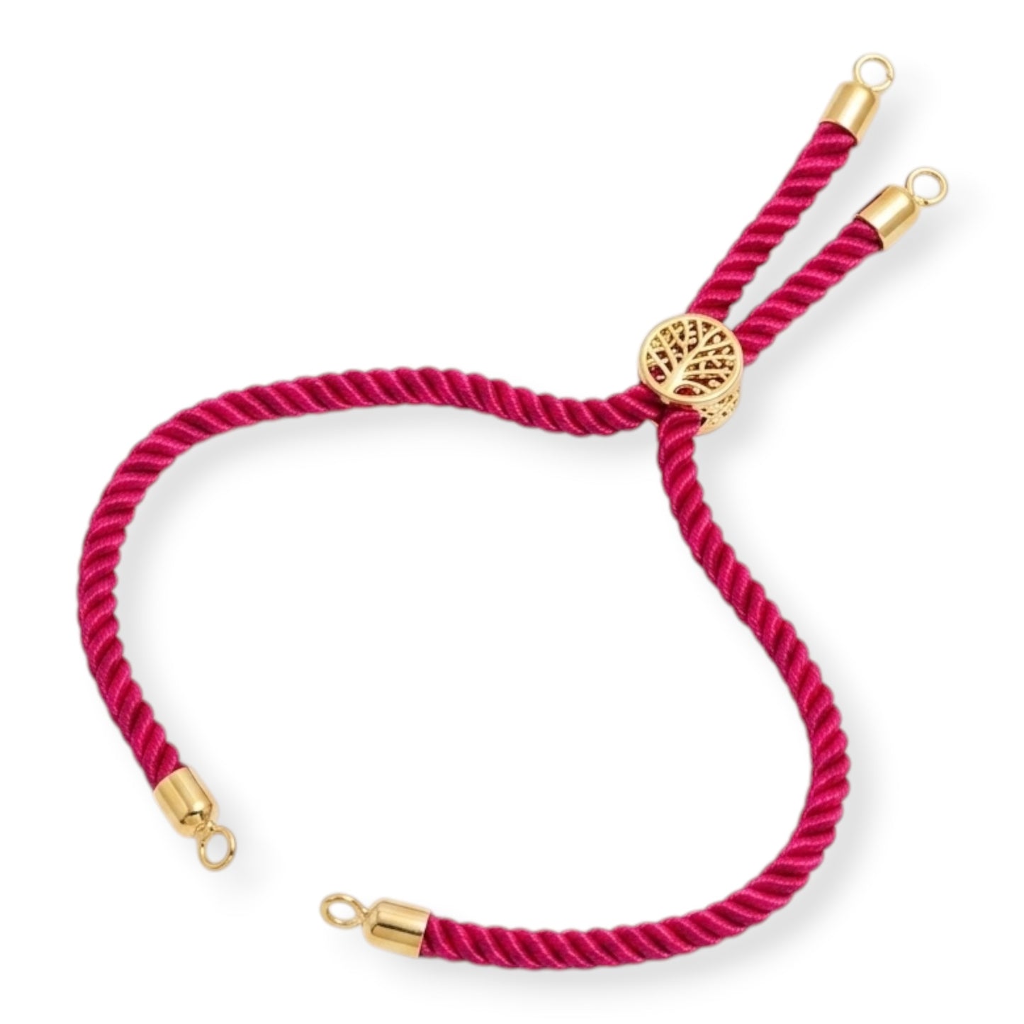 Eco-friendly recycled cotton thread chain for resin Rakhi making, featuring a natural matte-finish cord.