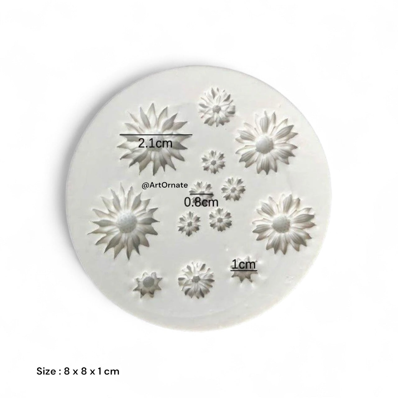 13 Cavity 3D Flower Silicone Mould (HM0092)