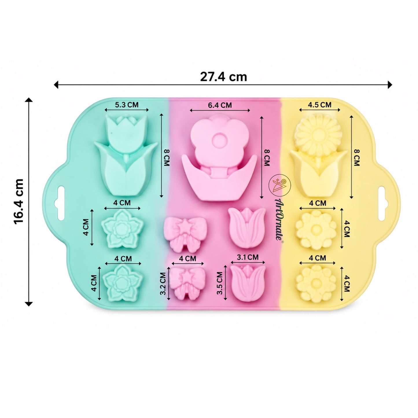 11 Flowers Silicone Mould