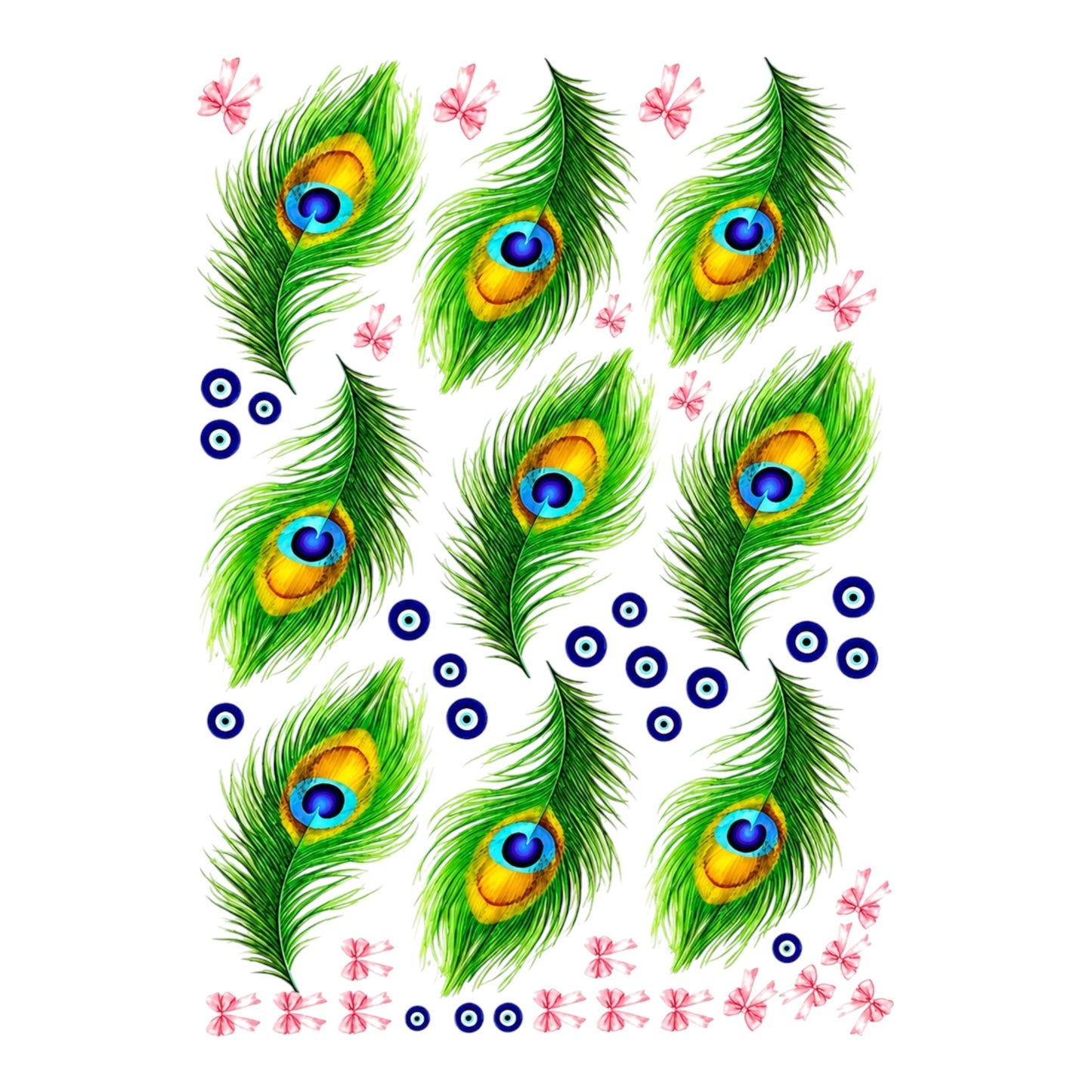 Peacock Feather UV DTF Sticker (UV093)