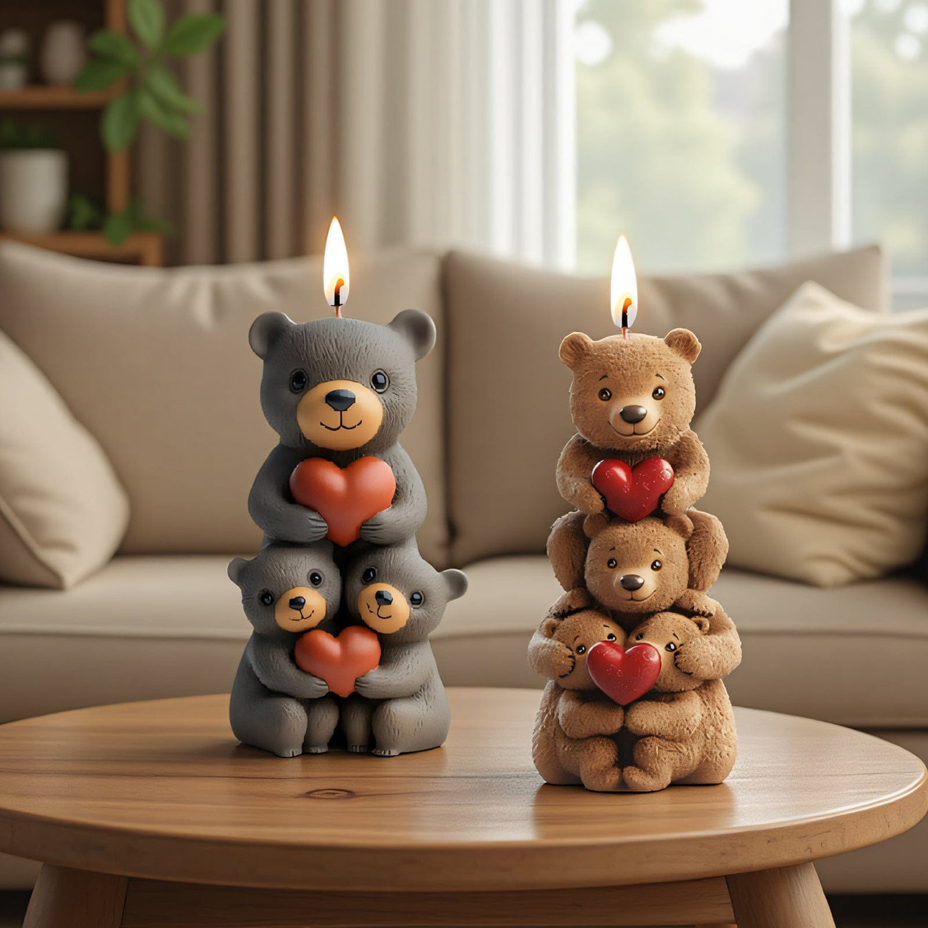 ArtOrnate premium flexible silicone mould for making cute teddy bear candles.