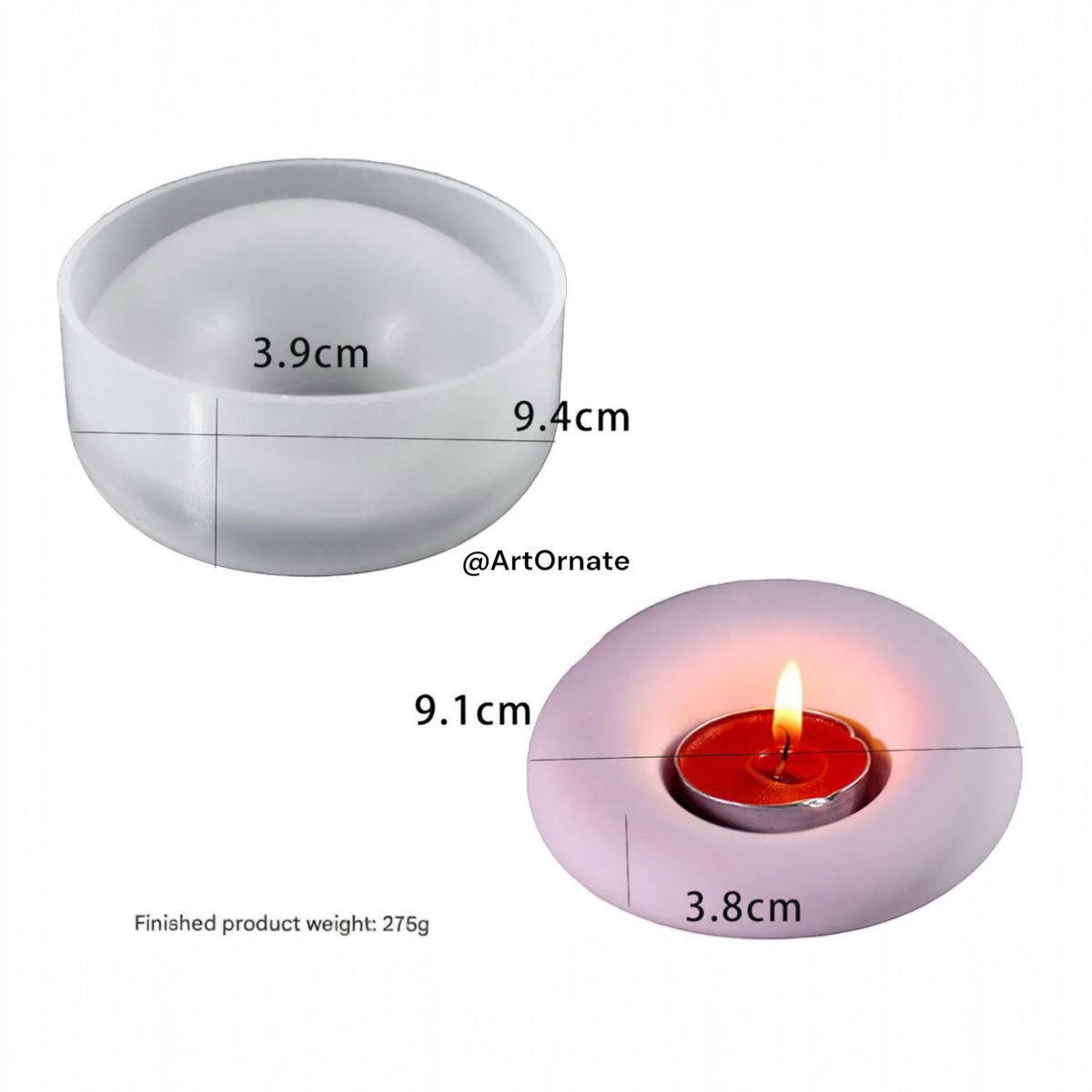 Unequal Circular Tea Light Candle Holder Silicone Mould (SM1051)
