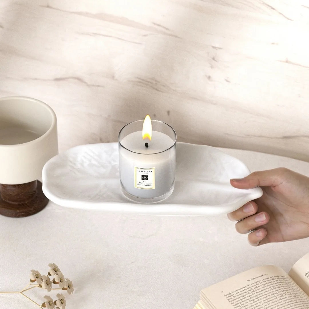 Decorative serene leaf pattern tray silicone mould for resin, eco cast and jesmonite projects, flexible reusable mould