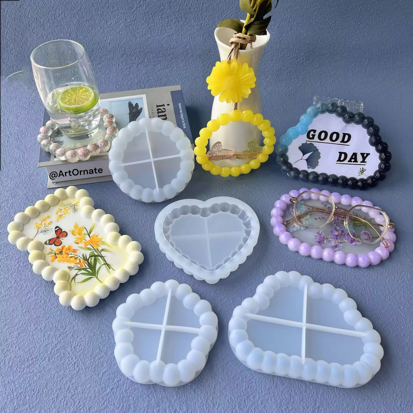 Hexagon Bubble Trinket Tray Mould