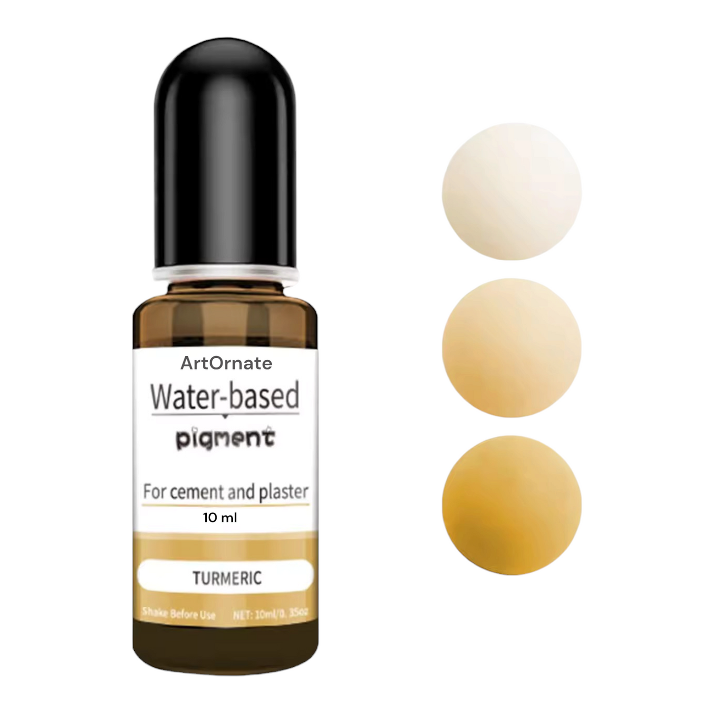 Turmeric water-based pigment for concrete art, eco cast resin powder, and Jesmonite casting, perfect for warm earthy yellow tones in trays, coasters, and modern dรฉcor creations by artists in India