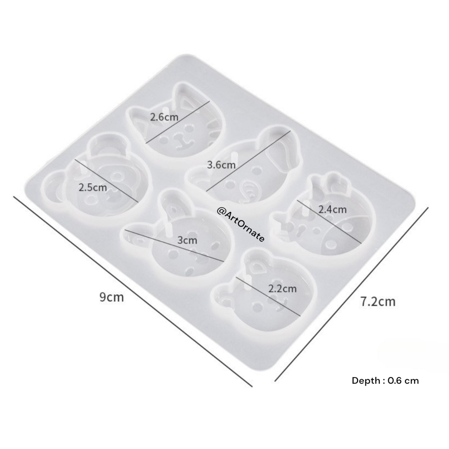 Animal Keychain / Pendant Silicone Mould