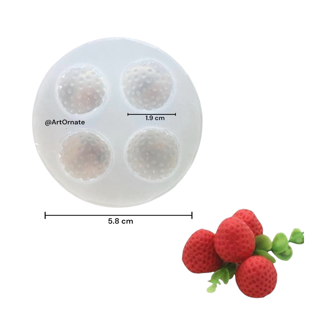 3D Strawberry Silicone Candle Mould for DIY Candle Making - ArtOrnate India