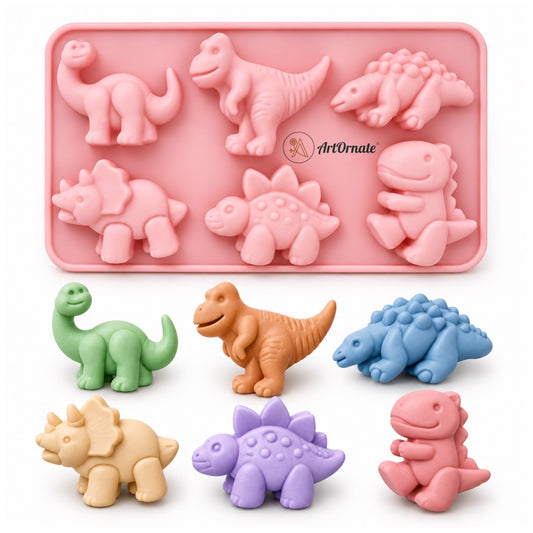 6 Dinosaur Silicone Mould