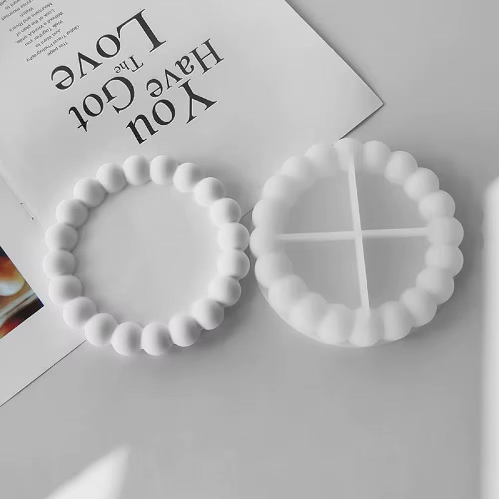 5 inch Round Bubble Trinket Tray Silicone Mould