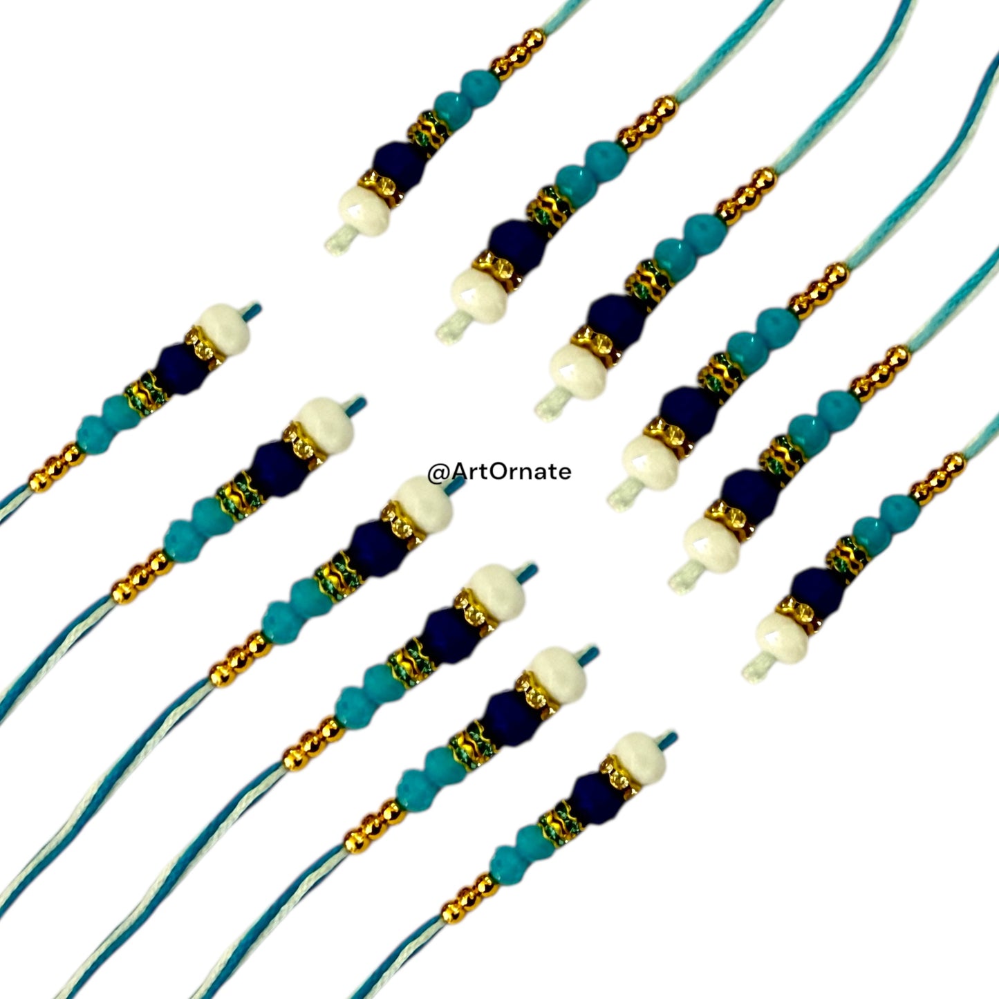 Premium Resin Rakhi Threads - Essential for Resin Artists (6 Pair : H)