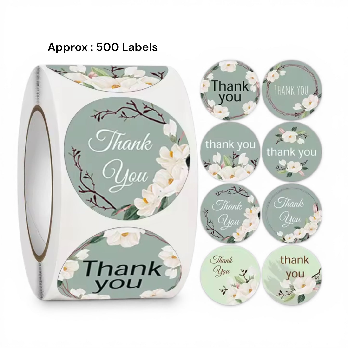 Thank you stickers for resin jewellery makers and soy candle artists in Gujarat India craft material store
