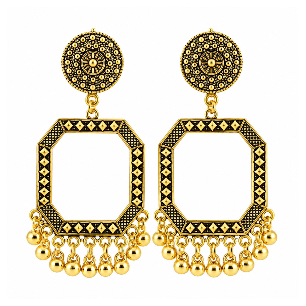 Resin Jhumka Earrings Bezel - J94