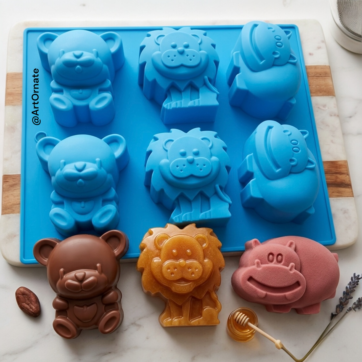 Lion Hippo Bear Animal Mould