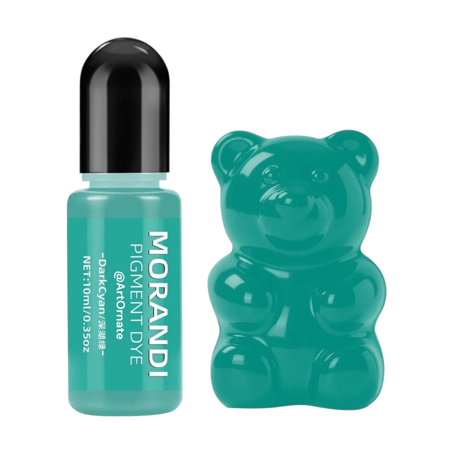 Morandi dark cyan opaque resin pigment dye for epoxy and UV resin, perfect for resin jewellery, coasters, keychains, and creative resin art projects in India