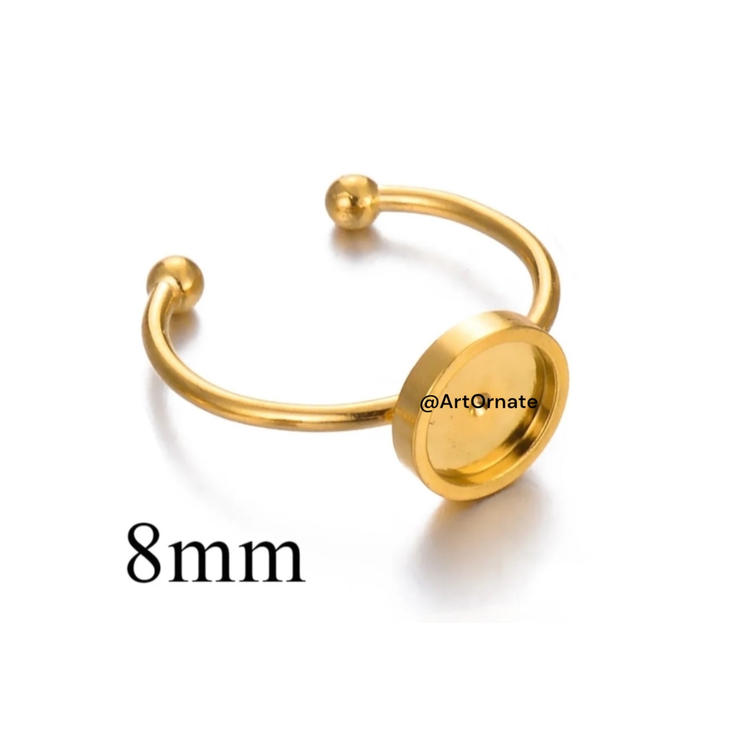 Non tarnish golden ring base for epoxy resin ring making – ArtOrnate