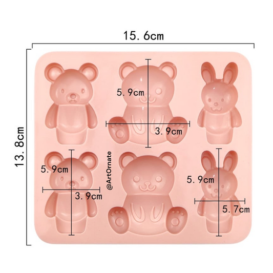 Bear & Rabbit Silicone Mould