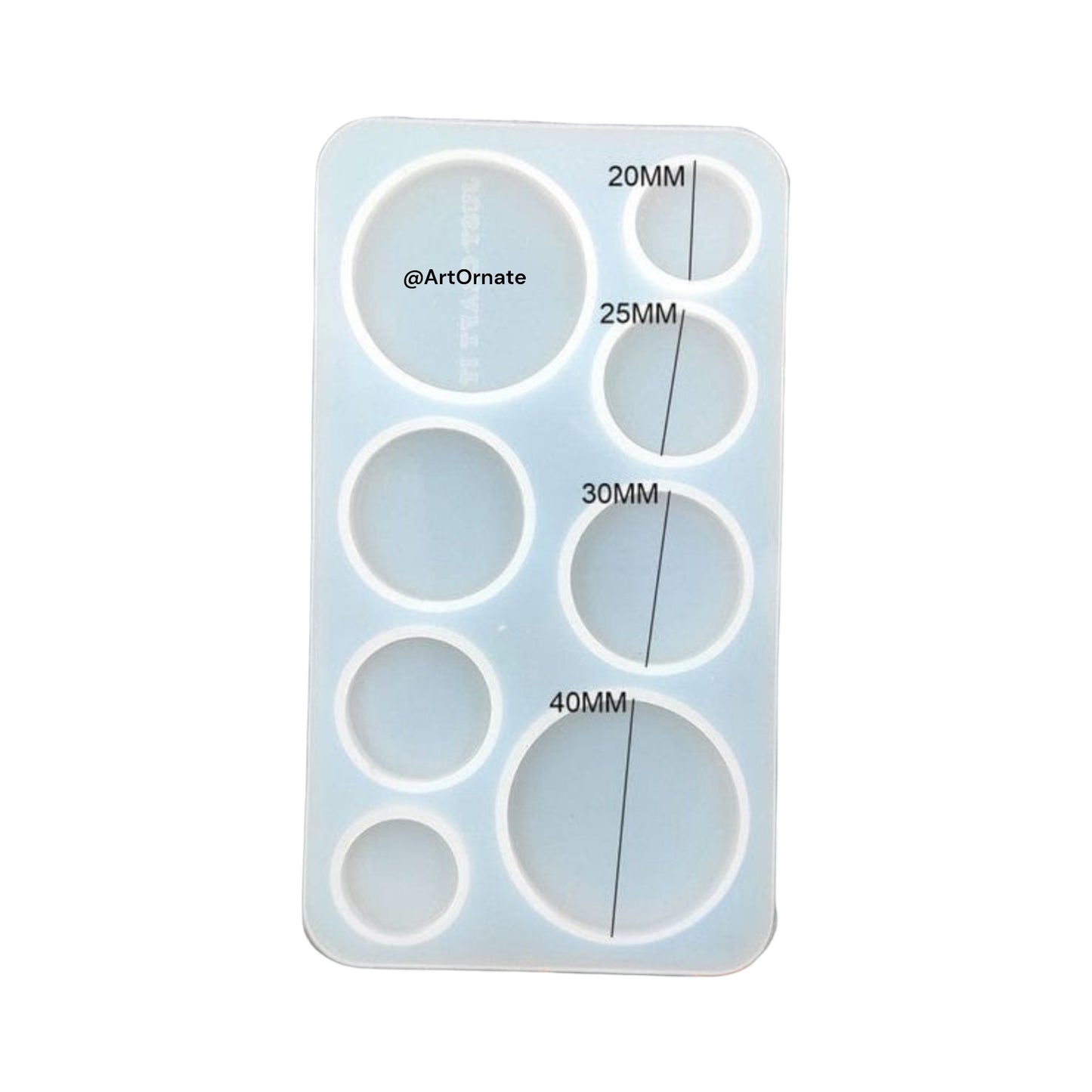 8 cavity Round Silicone Mould