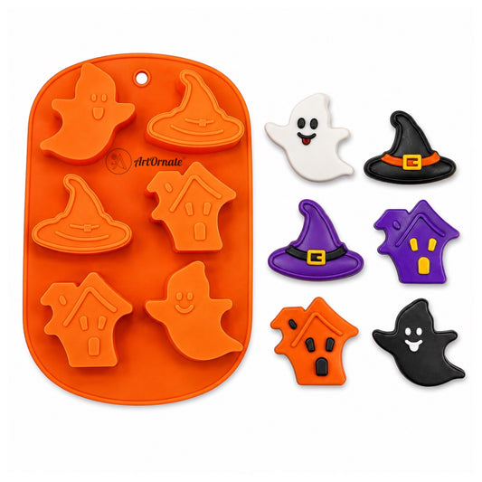 6 Halloween Silicone Mould