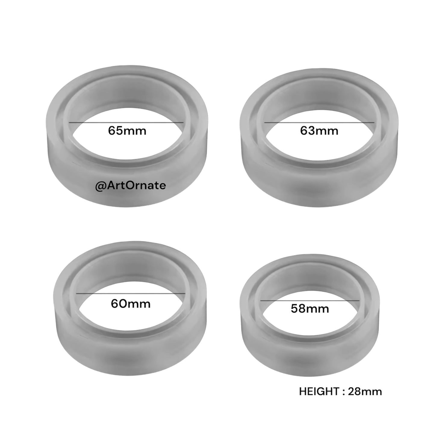 4Pc Patla Bangle Silicone Mould