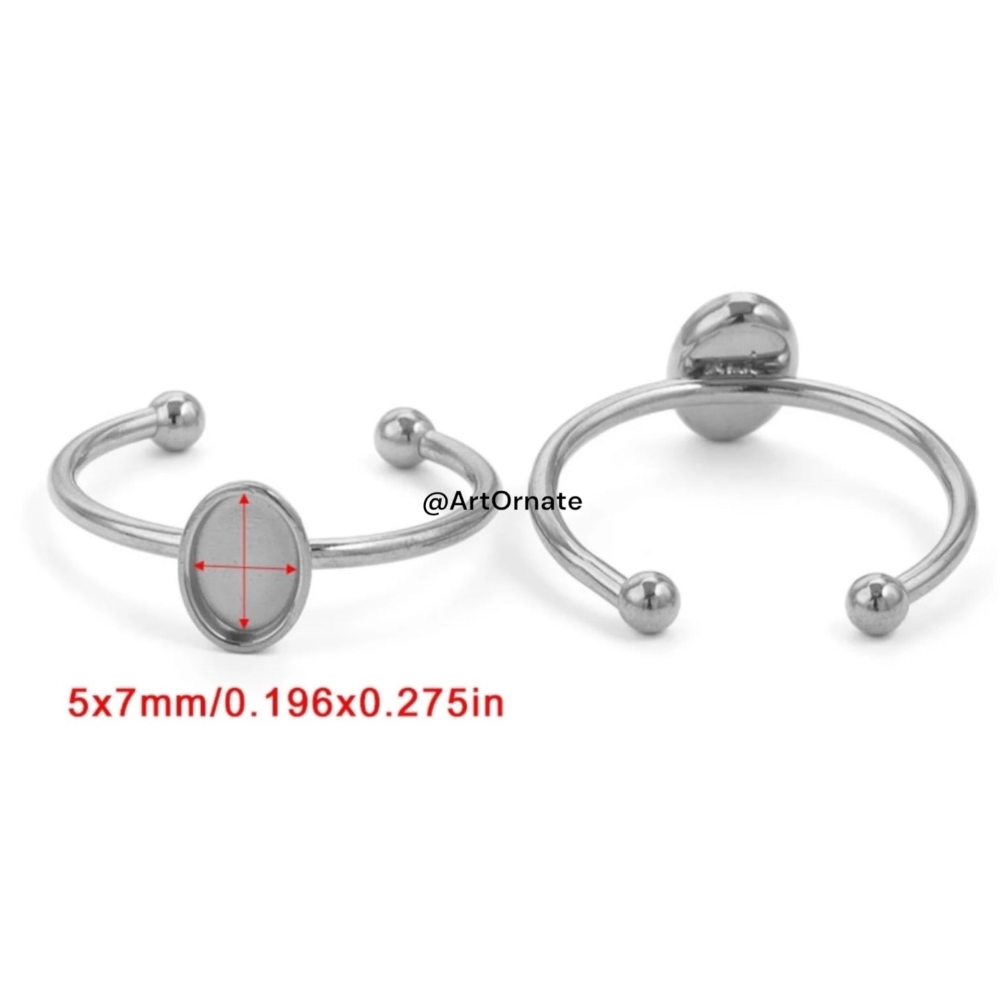 Metal bezel for ring making resin art supplies India