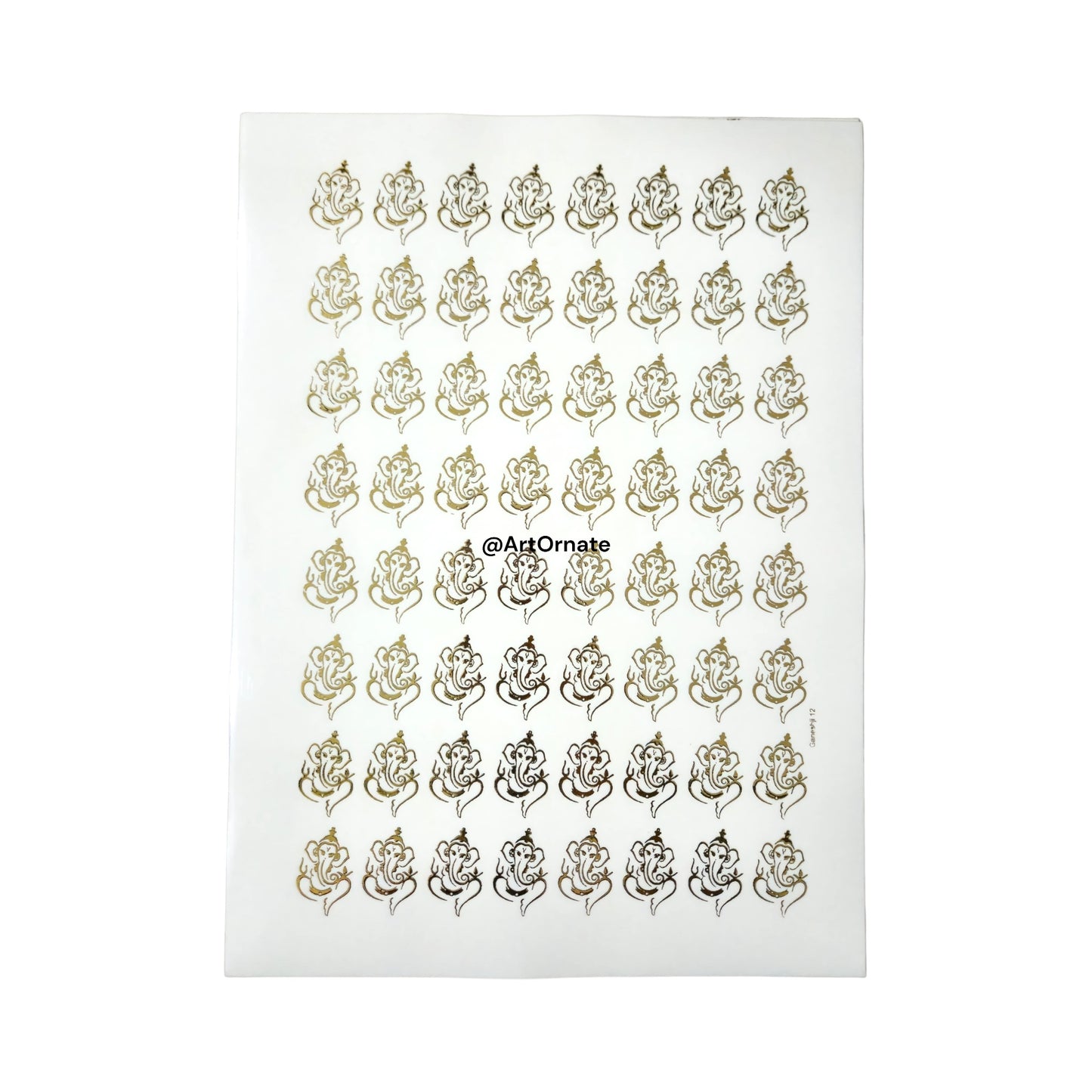 EMBOSSED GOLD METALLIC FOIL STICKER - A4 SHEET (GF04)