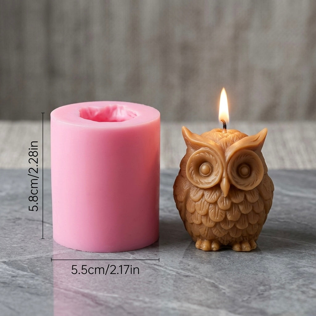 3D Owl Silicone Mould (43455)