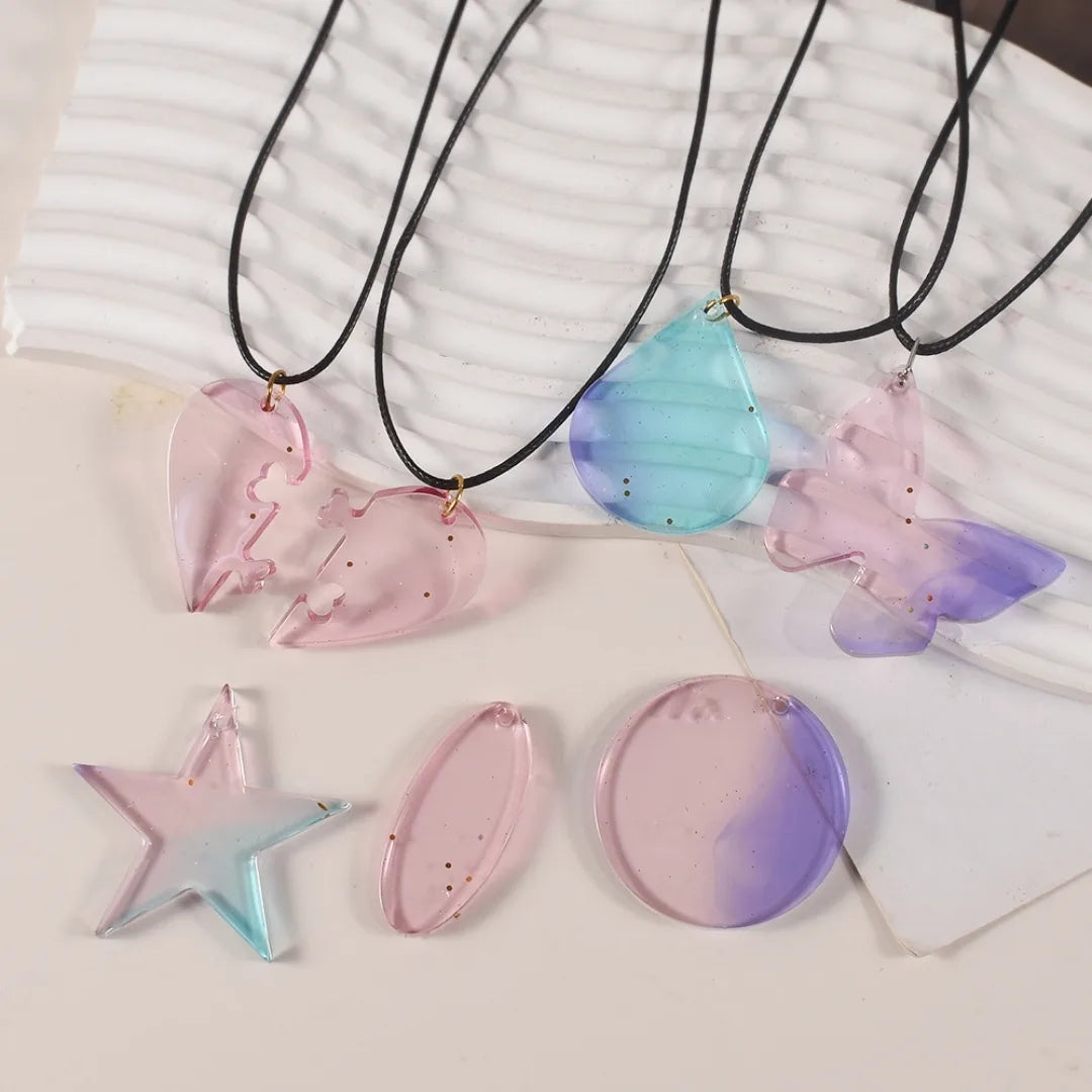 Premium 11 cavity silicone mould for resin pendants and keychains, compatible with art resin and deep casting resin in India